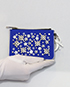 Dior Stardust Key Pouch, &pound;225, Accessories, Black/Blue, Leather, Front view